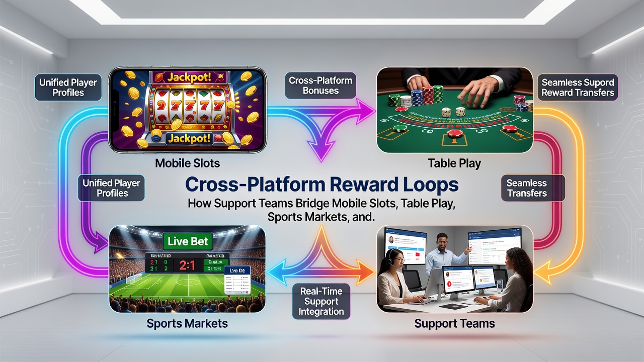 Payment flow diagrams showing support team interventions between sports betting and loyalty tiers