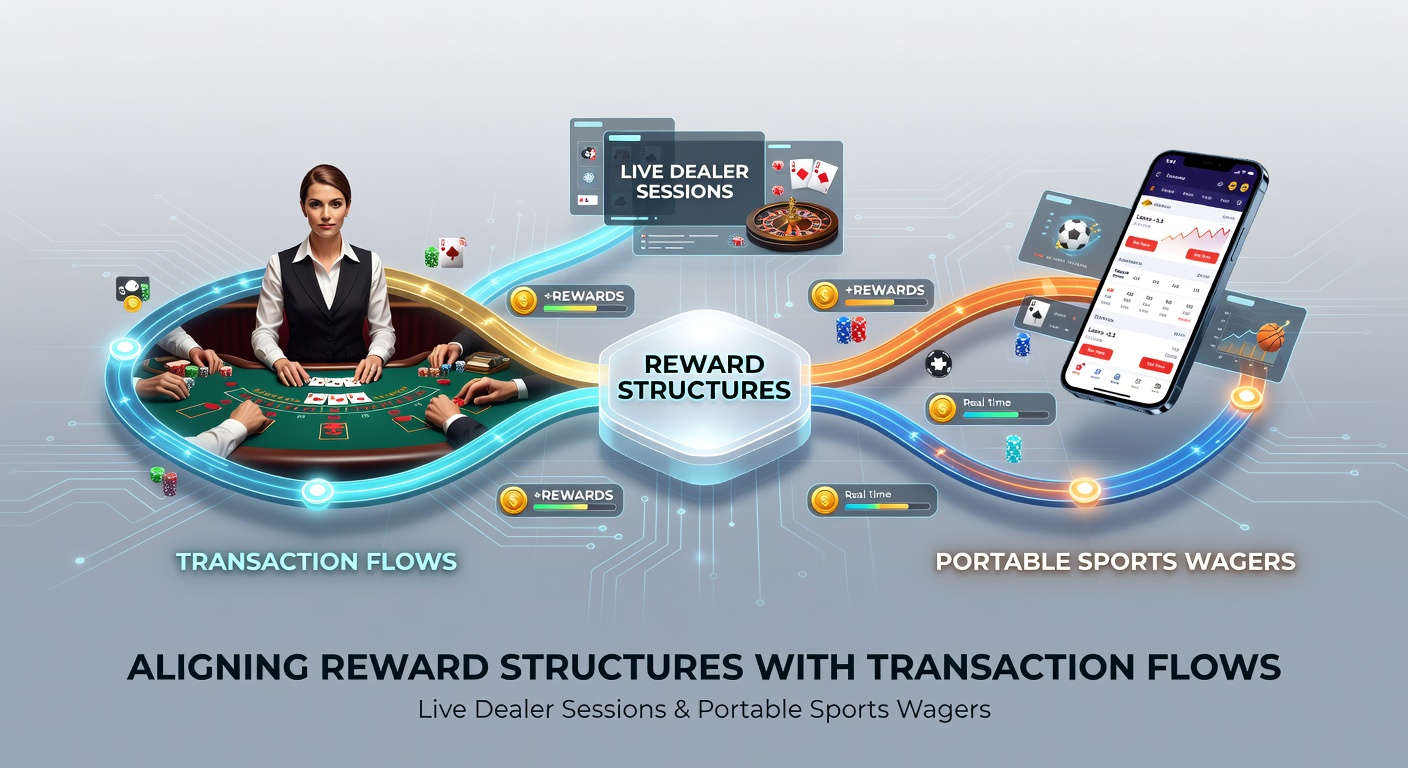 Diagram showing reward structures linking payment flows to live dealer tables and mobile sports wagers