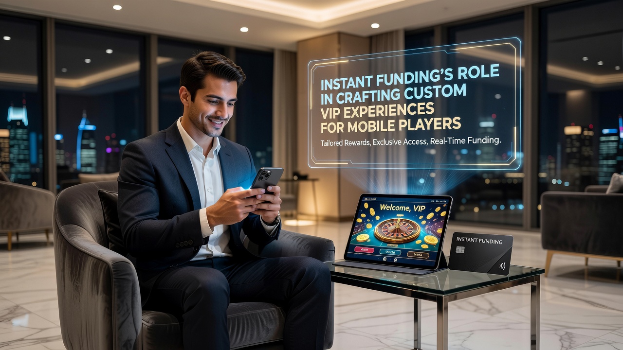 Mobile casino interface showing instant deposit confirmation and VIP tier progression on a smartphone screen
