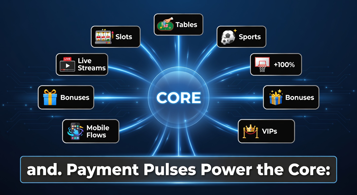 Players on mobile devices seamlessly transitioning between slots, live tables, and sports betting with payment overlays